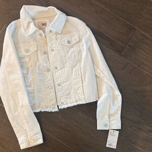 SO White Girls' Cropped Jean Jacket